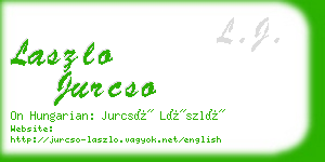 laszlo jurcso business card